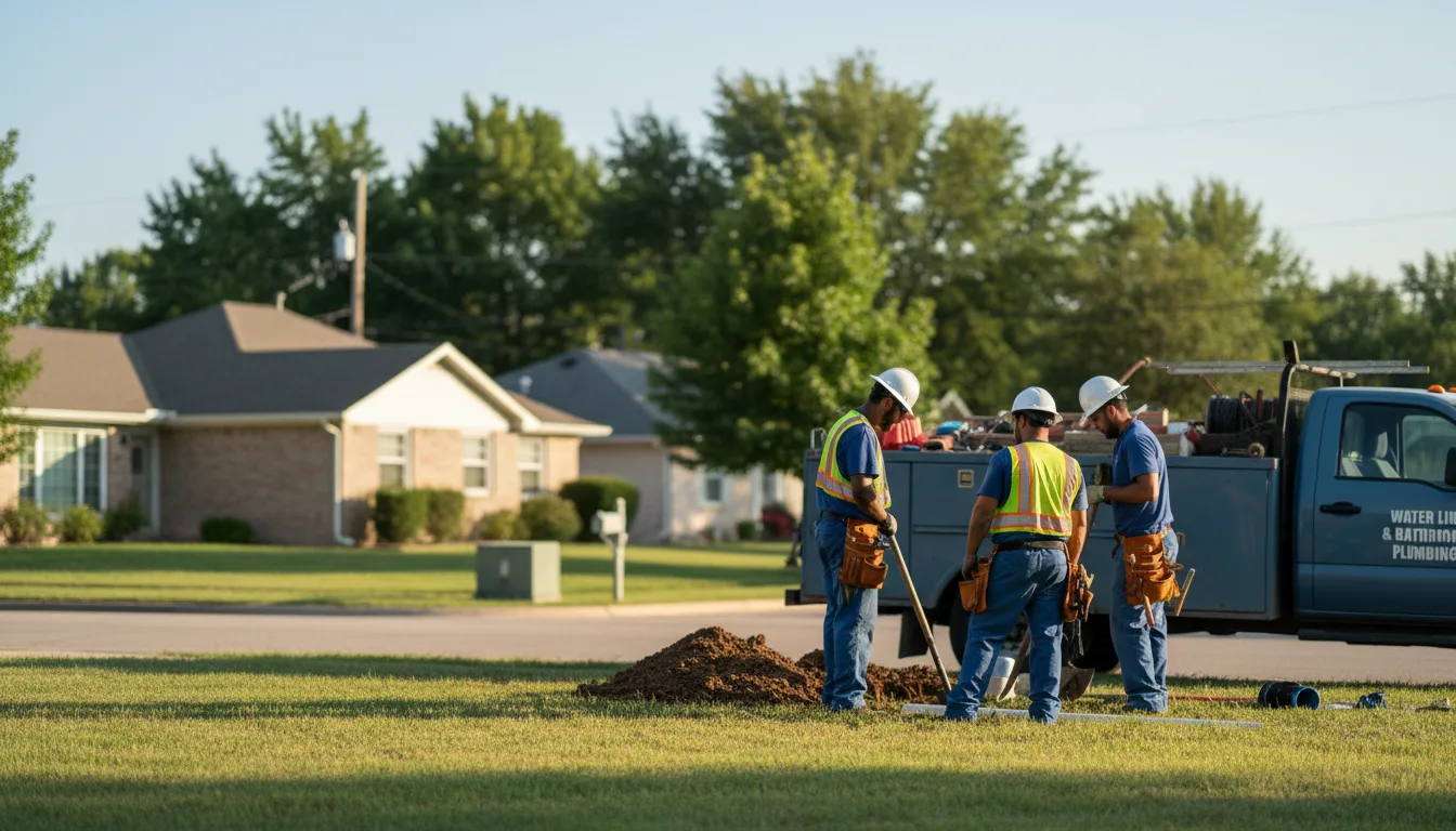 Residential water line and bathroom plumbing service in Beallsville, OH